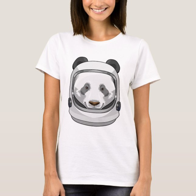 Panda als Astronaut mit Helmet T-Shirt (Vorderseite)