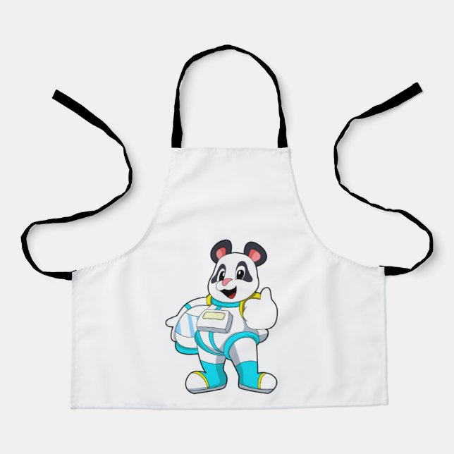 Panda als Astronaut mit Kostüm Schürze (Vorderseite)