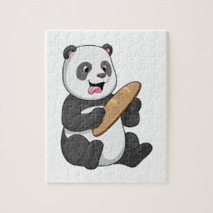 Panda als Baker mit Brot Puzzle