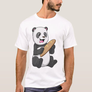 Panda als Baker mit Brot T-Shirt