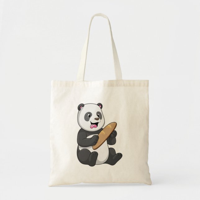 Panda als Baker mit Brot Tragetasche (Vorne)