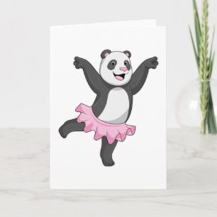 Panda als Ballerina beim Ballett Karte