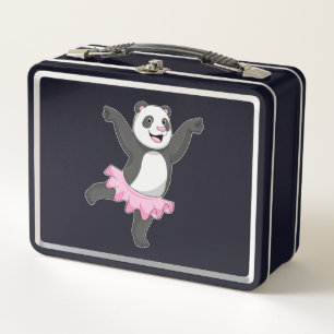 Panda als Ballerina im Ballett Metall Brotdose