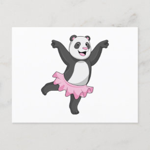 Panda als Ballerina im Ballett Postkarte
