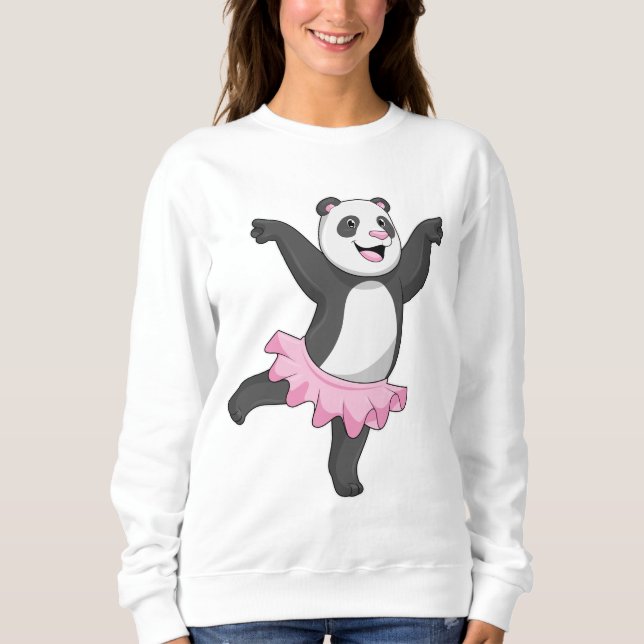 Panda als Ballerina im Ballett Sweatshirt (Vorderseite)