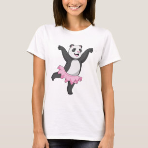 Panda als Ballerina im Ballett T-Shirt
