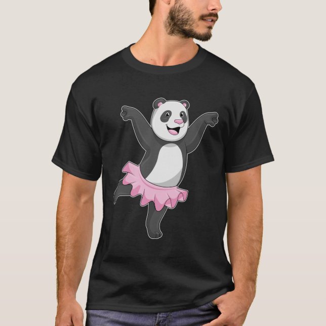 Panda als Ballerina im Ballett T-Shirt (Vorderseite)