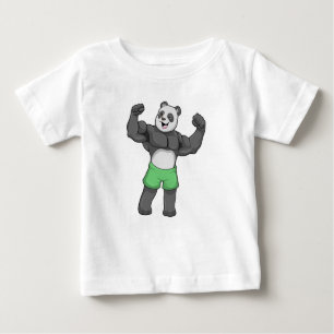 Panda als Bodybuilder an der Bodybuilding Baby T-shirt