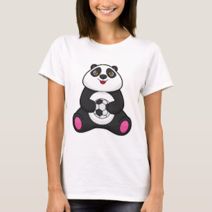 Panda als Fußballspieler mit Fußball T-Shirt