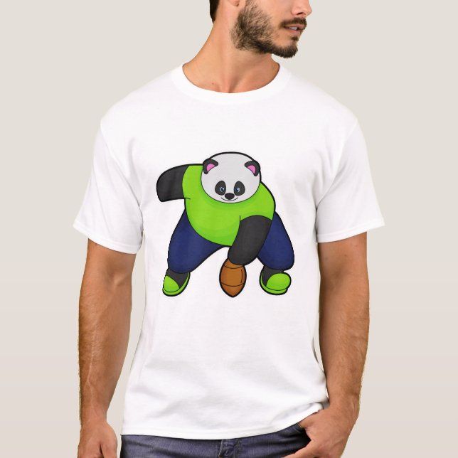 Panda als Fußballspieler mit Fußball T-Shirt (Vorderseite)