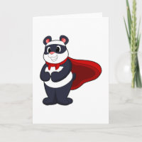Panda als Held mit Mask & Cape