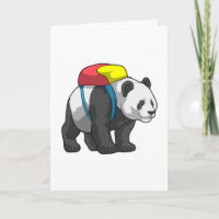Panda als Hiker mit Rucksack