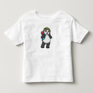 Panda als Hiker mit Rucksack Kleinkind T-shirt