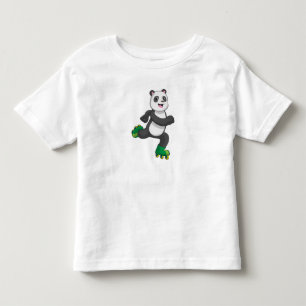 Panda als Inline-Skater mit Roller-Skaten Kleinkind T-shirt