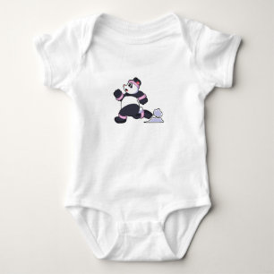 Panda als Läufer beim Laufen Baby Strampler