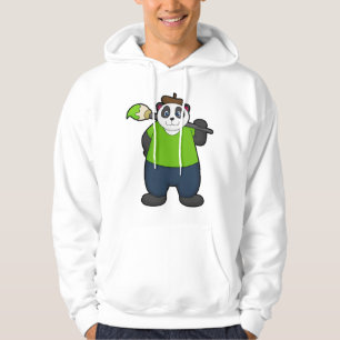 Panda als Maler mit Pinsel Hoodie