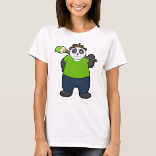 Panda als Maler mit Pinsel T-Shirt