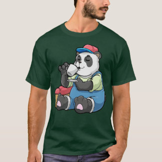 Panda als Mechanik mit Werkzeugkoffer T-Shirt
