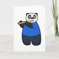 Panda als Musiker mit Flute