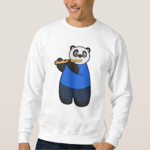 Panda als Musiker mit Flute Sweatshirt