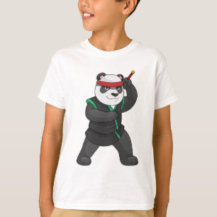 Panda als Ninja in Kostüm T-Shirt