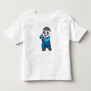 Panda als Polizeibeamter mit Polizeihelm Kleinkind T-shirt