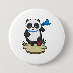 Panda als Runner mit Scarf Button