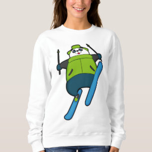 Panda als Skijumper mit Ski Sweatshirt
