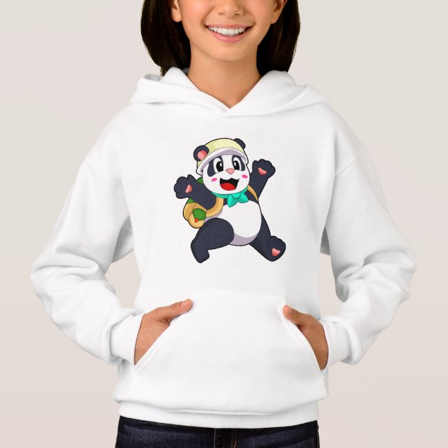 Panda als Student Hoodie (Vorderseite)