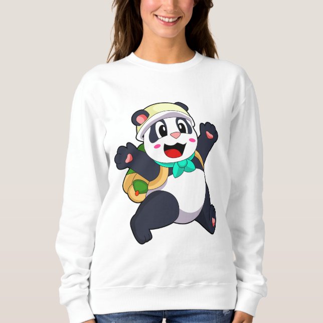 Panda als Student Sweatshirt (Vorderseite)
