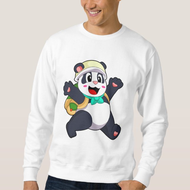 Panda als Student Sweatshirt (Vorderseite)