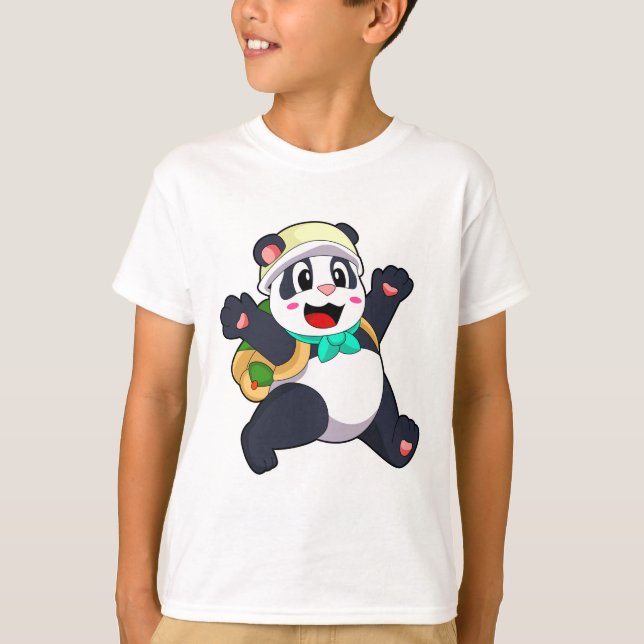 Panda als Student T-Shirt (Vorderseite)
