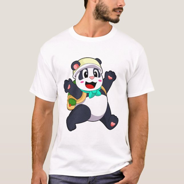 Panda als Student T-Shirt (Vorderseite)
