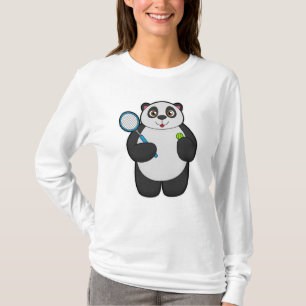 Panda als Tennisspieler mit Tennisschläger T-Shirt