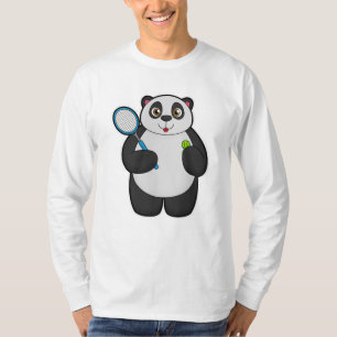 Panda als Tennisspieler mit Tennisschläger T-Shirt