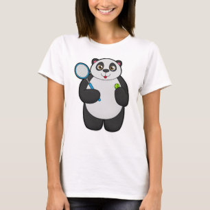 Panda als Tennisspieler mit Tennisschläger T-Shirt