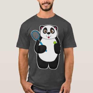 Panda als Tennisspieler mit Tennisschläger T-Shirt