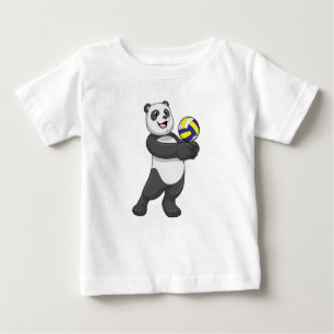 Panda als Volleyballspieler mit Volleyball Baby T-shirt
