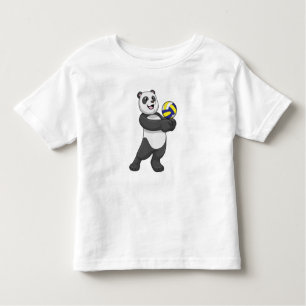 Panda als Volleyballspieler mit Volleyball Kleinkind T-shirt