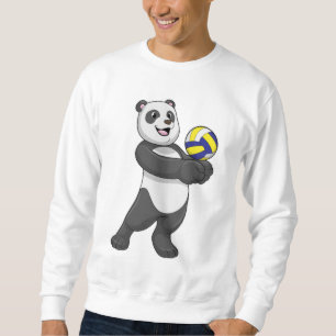 Panda als Volleyballspieler mit Volleyball Sweatshirt