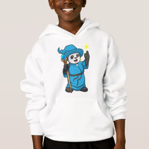 Panda als Zauberer mit Zauberstab Hoodie