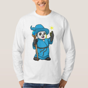 Panda als Zauberer mit Zauberstab T-Shirt