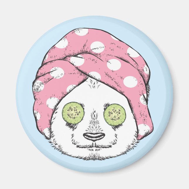 Panda am Wellness-Center Magnet (Vorne)