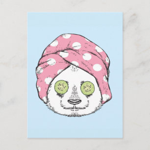 Panda am Wellness-Center Postkarte