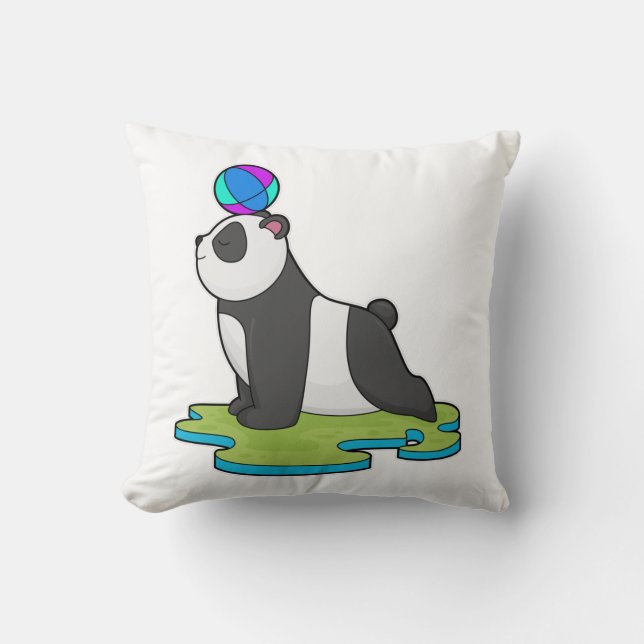 Panda an der Yoga-Fitness Kissen (Vorderseite)