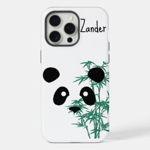 "Panda and Bamboo" individuell anpassbar iPhone 15 Pro Max Hülle