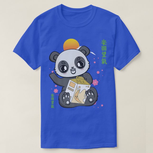Panda And Banana Milk And Cute Anime Bear For Boba T-Shirt (Design vorne)