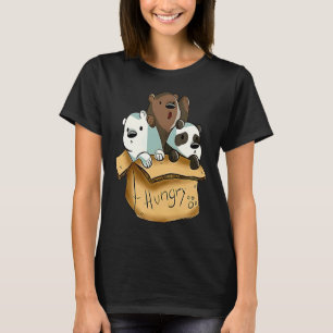 Panda and Bare Bear Hunger in Box Baby Bears T-Shirt
