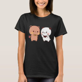 Panda and Brownie Bear Couple T-Shirt