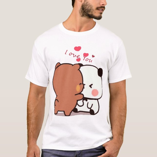 Panda and Brownie - True Love BuBu DuDu Couple2024 T-Shirt (Vorderseite)